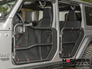 Jeep Wrangler JL Fortis Tube Door Covers - Rear - Black